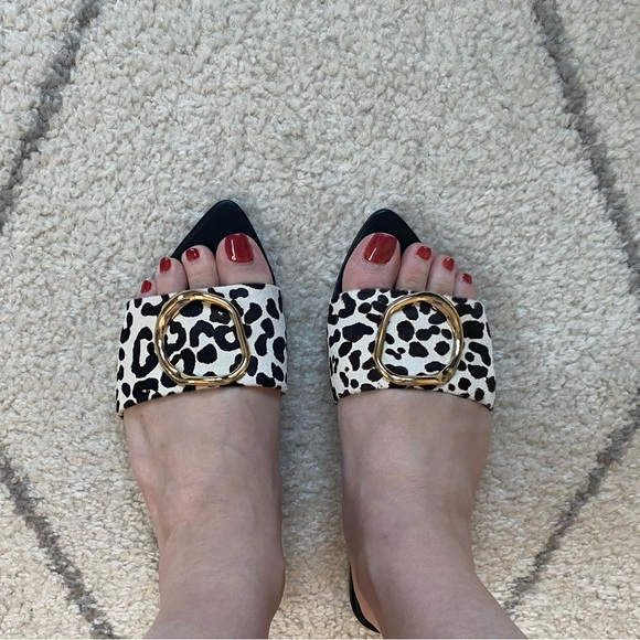 Something Navy Cassie Genuine Calf Hair Slide Sandal EUC - Picture 13 of 14